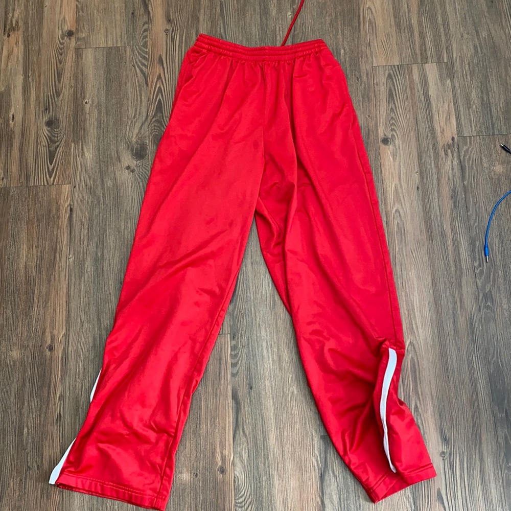 Red sweatpants